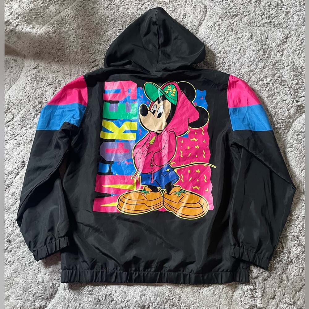 😎90s style Vintage Mickey Mouse Men's Anorak size small